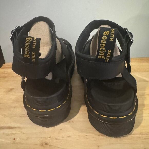 Dr Martens Blaire Womens Black Sandals Chunky Platforms - Picture 7 of 8